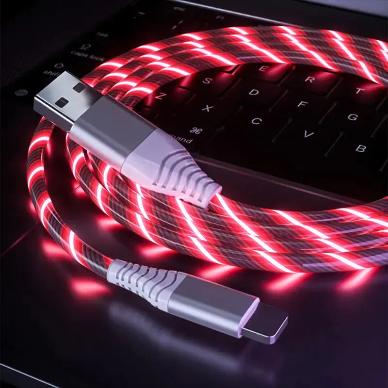 1M LED USB Type C Fast Charging and Data Cable
