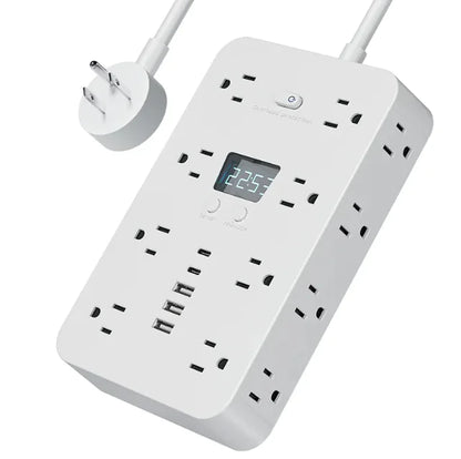 American Standard Power Strip with 16 Outlets, 3 USB & 2 Type-C Ports