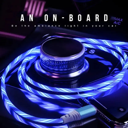 1M LED USB Type C Fast Charging and Data Cable