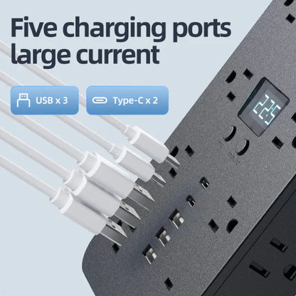 American Standard Power Strip with 16 Outlets, 3 USB & 2 Type-C Ports