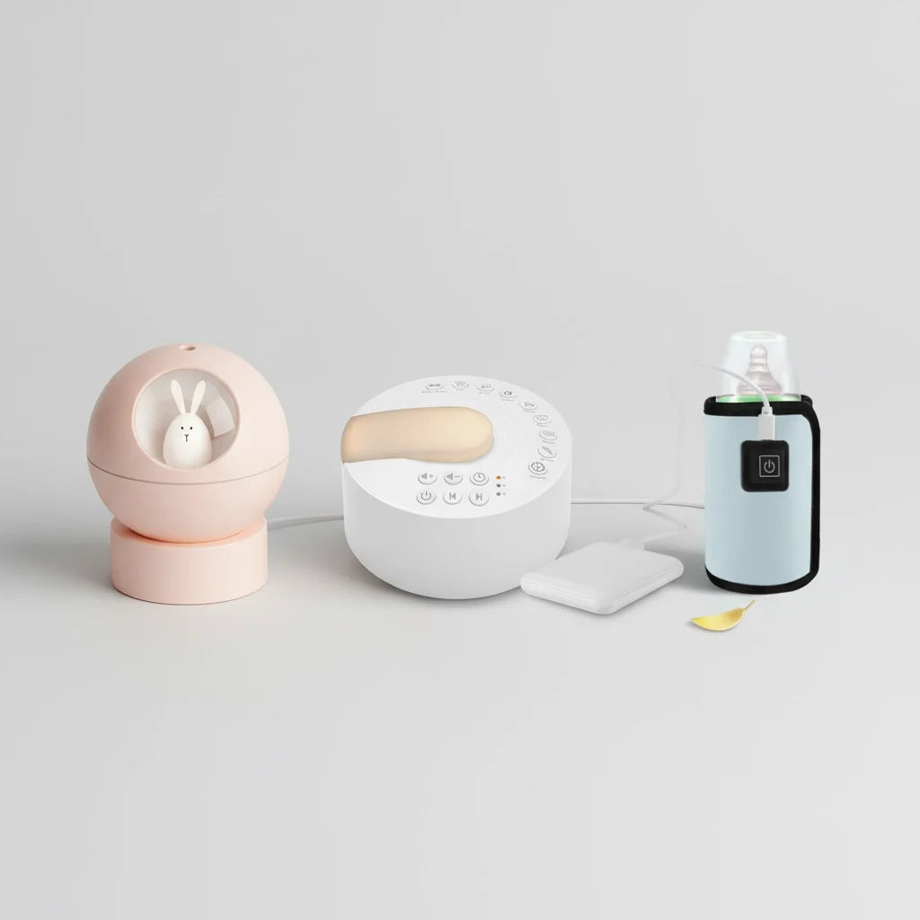 Parent’s Peace Pack Travel Edition Not just for the nursery—this trio makes every night easier, wherever life takes you.