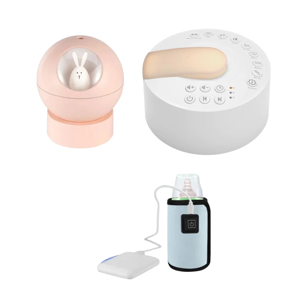 Parent’s Peace Pack Travel Edition Not just for the nursery—this trio makes every night easier, wherever life takes you.