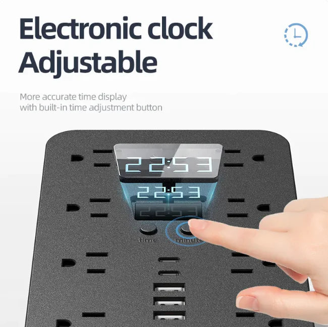 American Standard Power Strip with 16 Outlets, 3 USB & 2 Type-C Ports