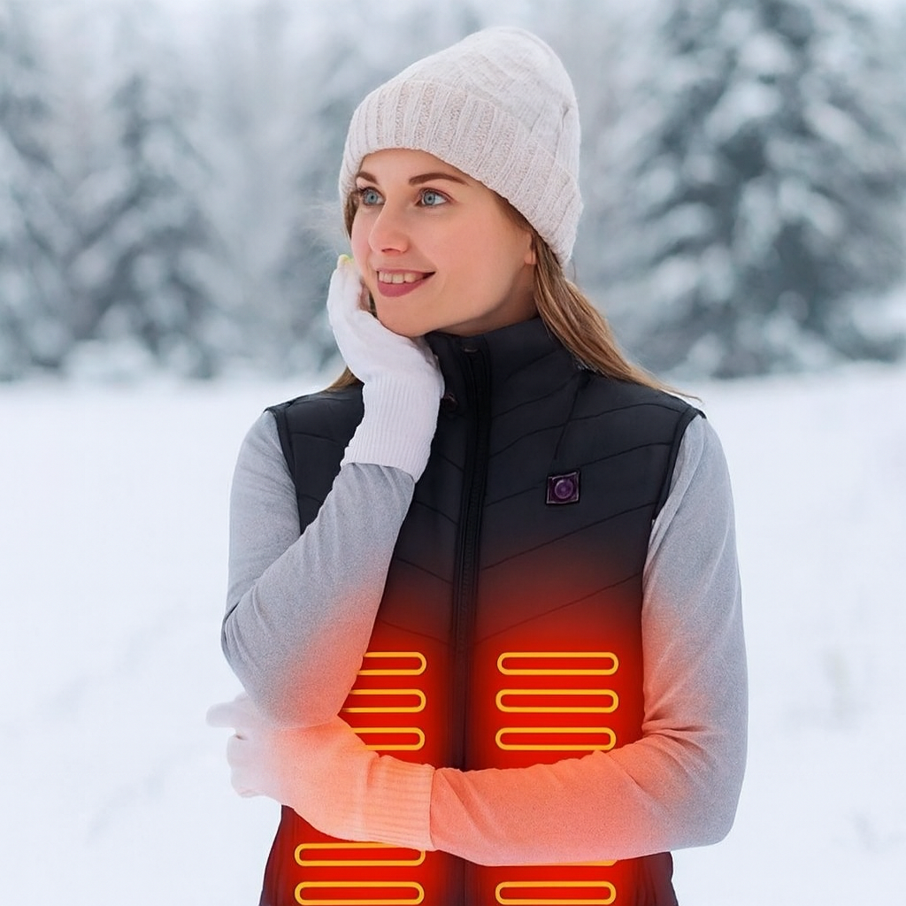 Stay Cozy. Save Cash. That’s Our Heat Promise. Unisex USB Heated Winter Jacket – Stylish and Warm for Outdoor Adventures