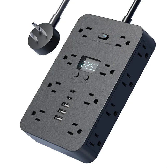 American Standard Power Strip with 16 Outlets, 3 USB & 2 Type-C Ports